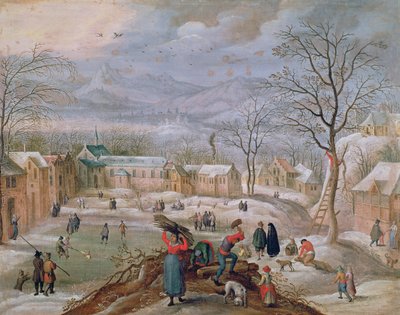 Winter door Flemish School